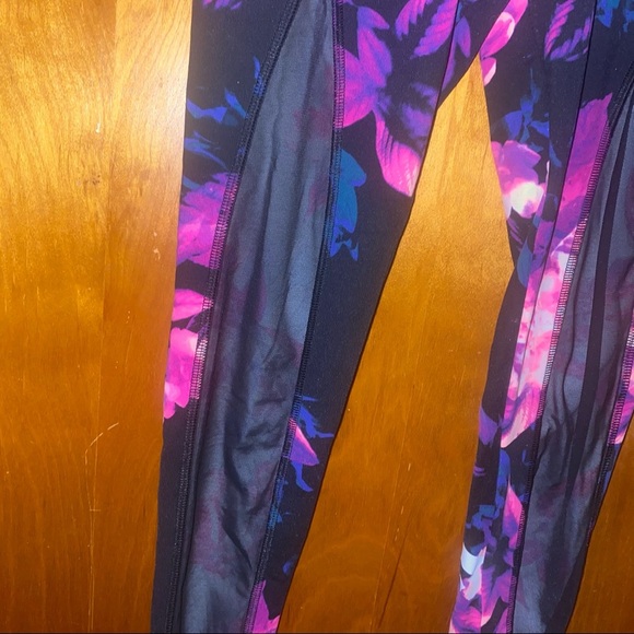 VS PINK Victoria secret Ultimate High Waist Mesh tropical Floral Leggings S yoga - Picture 4 of 6